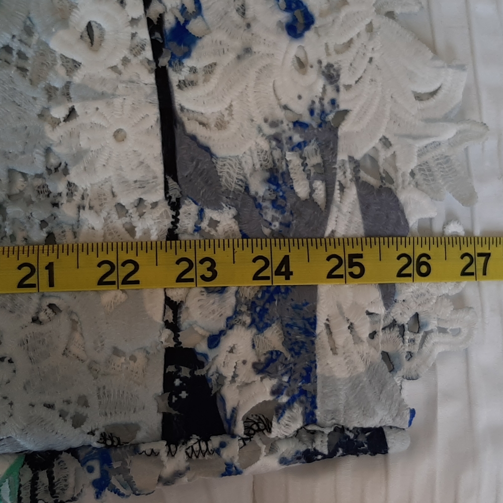 Multicolored Lace Midi Skirt - Picture 7 of 8